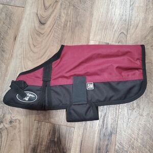 Dog Jacket in Burgundy and Black